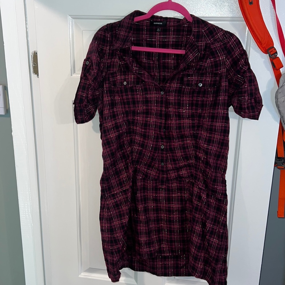 Express Plaid Dress, medium
